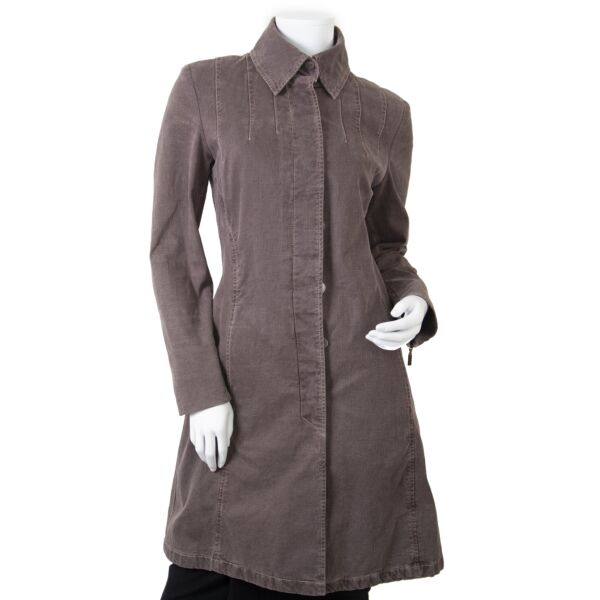 Chanel Brown Denim Longline Jacket - size FR40