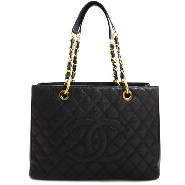 Chanel GST Black Caviar Shopping Tote 
