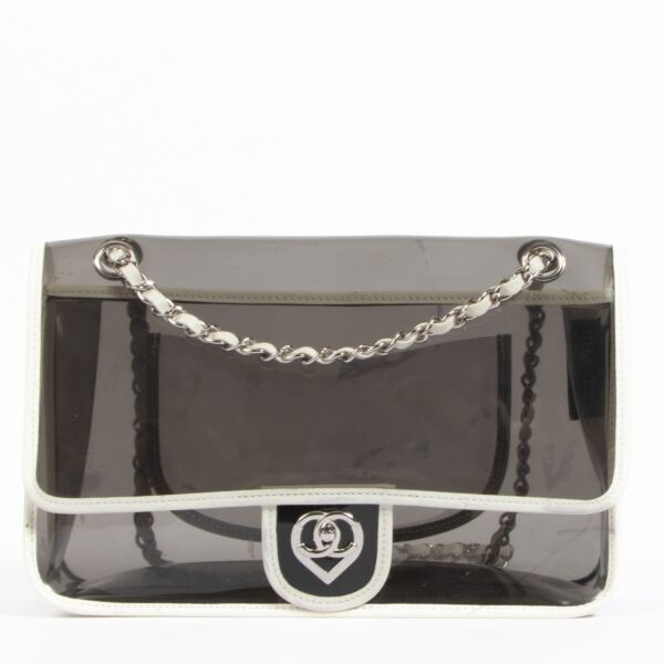 Chanel Heart CC Vinyl Transparent Classic Flap Bag