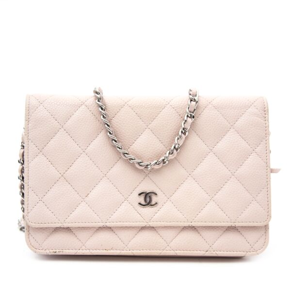 Chanel Baby Pink Wallet On A Chain 