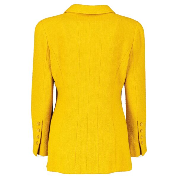Chanel 95A Mustard Yellow Tweed Jacket