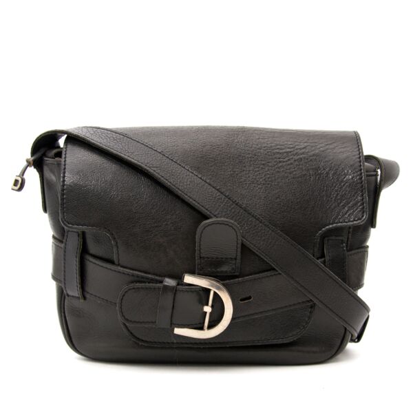 Buy your authentic Delvaux Black Buckle Cross Body Bag for the best price only at Labellov secondhand luxury online.