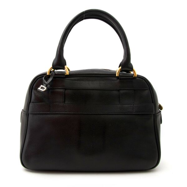 Delvaux Black Leather Top Handle Bowling Bag for sale online