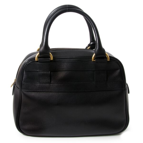 Buy authentic delvaux black top handle bowling bag now online at Labellov vintage fashion webshop belgium