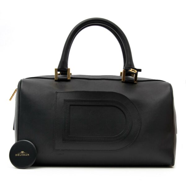 Delvaux Black Allure Louise Boston Bag Black available for the right price on Labellov