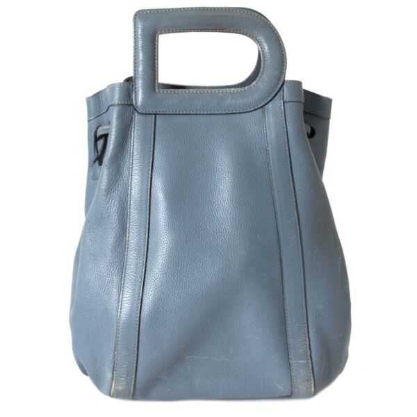 Delvaux Blue Punch Shoulder Bag now for sale at labellov vintage fashion webshop belgium