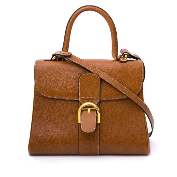 shop safe online secondhand Delvaux Brillant MM Cognac GHW + Strap 
