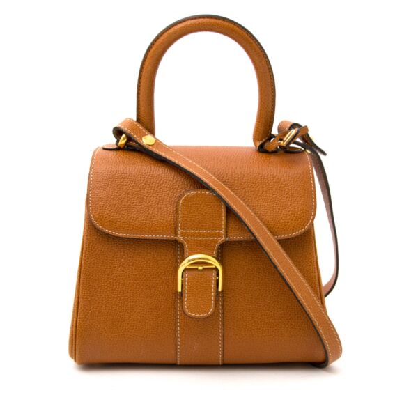 shop your luxury Delvaux Cognac Brillant Mini GHW + strap at the best price your luxury secondhand