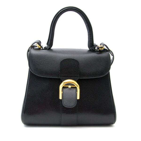 koop veilig online jou tweedehands Delvaux Brillant MM Black Leather 