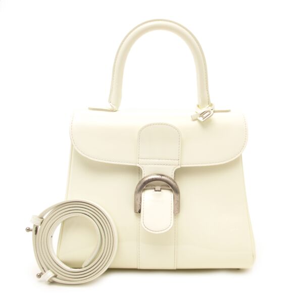 Delvaux White Patent Leather Brillant PM + Strap