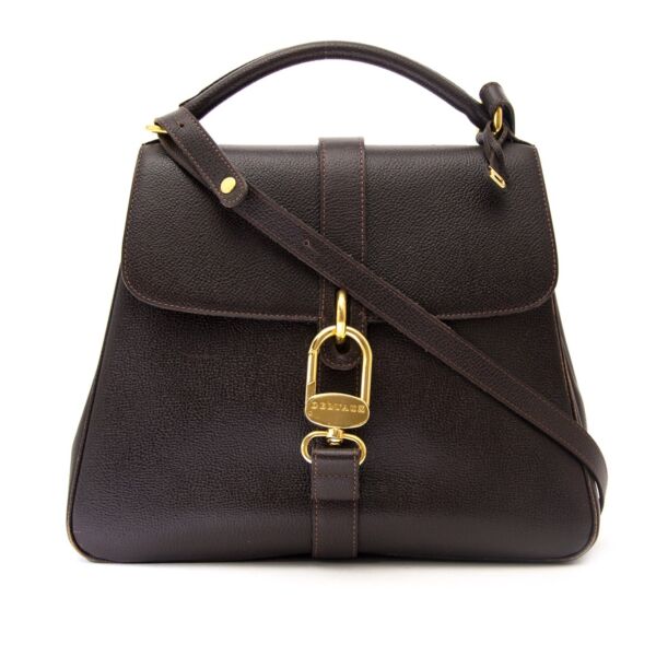 Delvaux Brown Leather Gin Fizz Bag for the best price at Labellov webshop. Safe and secure online shopping with 100% authenticity. Vintage Delvaux sac à epaule pour le meilleur prix.