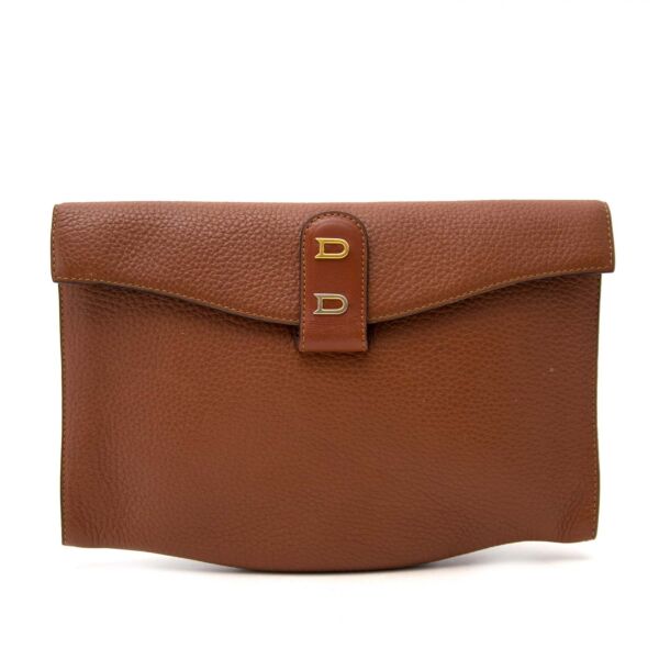 Delvaux Brown Leather Clutch