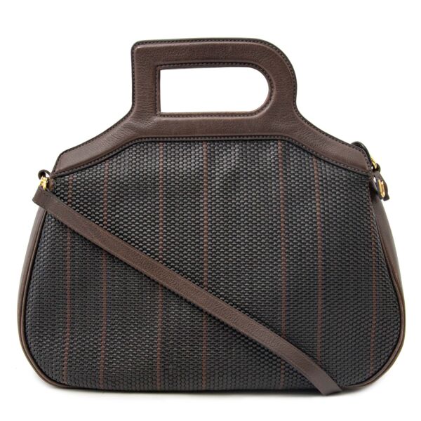 Delvaux Brown Toile De Cuir Handbag