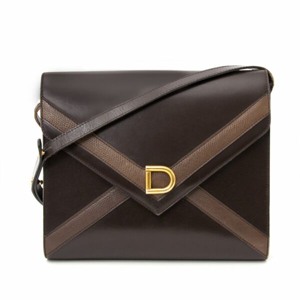 Delvaux Dark Brown Envelope Cross Body  pour le meilleur prix 