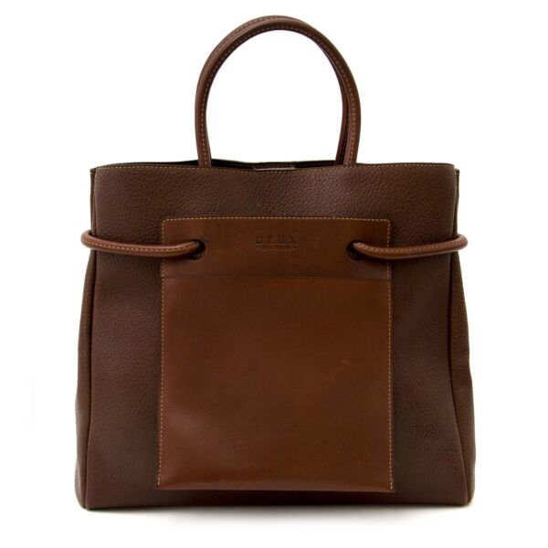 Deux de Delvaux Chestnut Brown Top Handle for the best price at Labellov