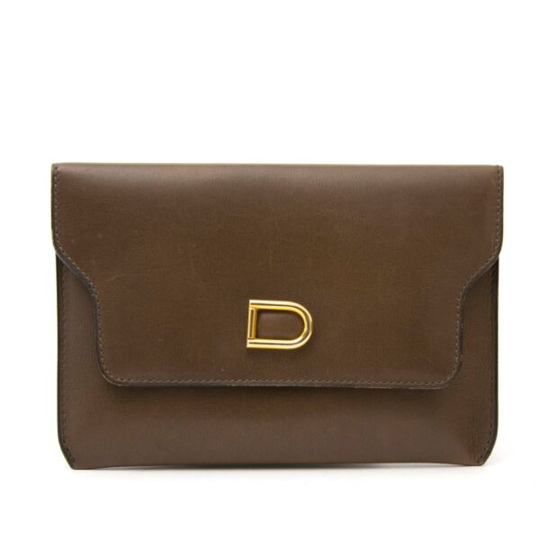 buy safe and secure online at labellov.com for the best price delvaux taupe wallet