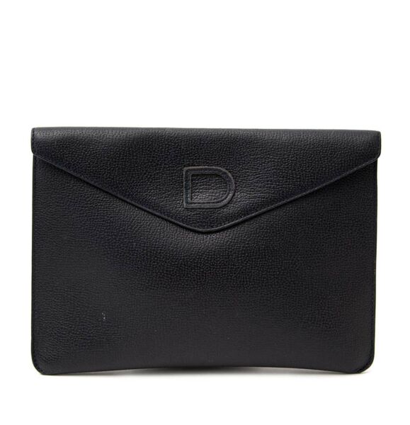 koop veiilg online aan de beste prijs Delvaux Dark Blue Clutch 