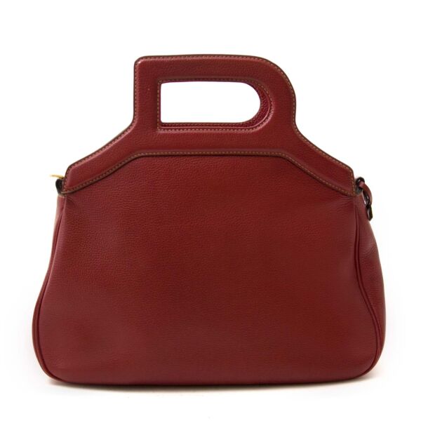 Delvaux Bordeaux Tourmaline Top Handle Bag now online at Labellov vintage webshop