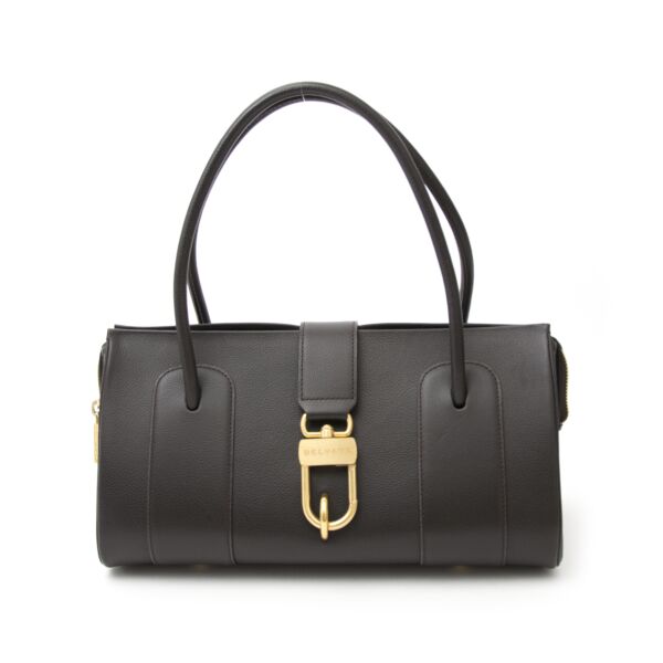 Shop luxury items in Antwerp like Delvaux Brown George Bag 