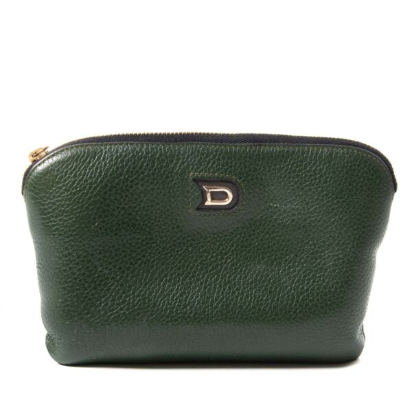 delvaux green pochette now for sale at labellov vintage fashion webshop belgium