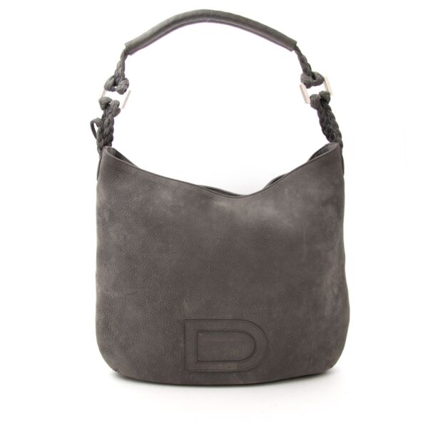 shop safe online at the best price Delvaux Nubuck Grey Le Louise   