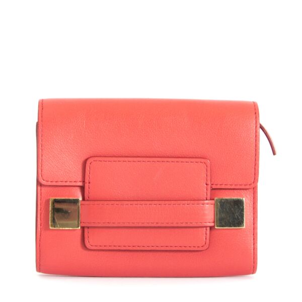 koop veilig online jou tweedehands Delvaux Compact Coral Madame Wallet 