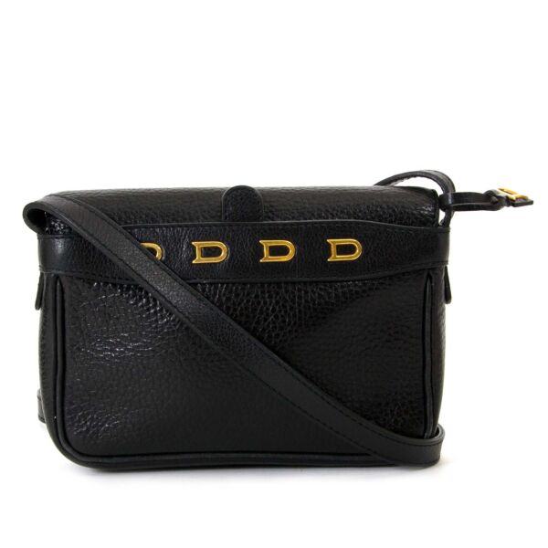 Delvaux Black Leather 'D' Crossbody Bag mini handsfree and super stylish