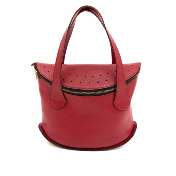 Authentic Delvaux Modele Deep Red  Bag for sale online at labellov.com
