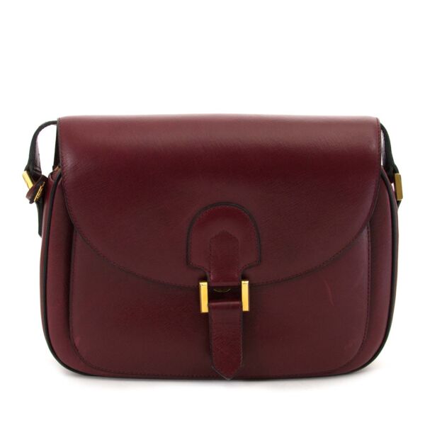 Tweedehands Delvaux Red Leather Shoulder Bag te koop bij labellov antwerpen aan de beste prijs