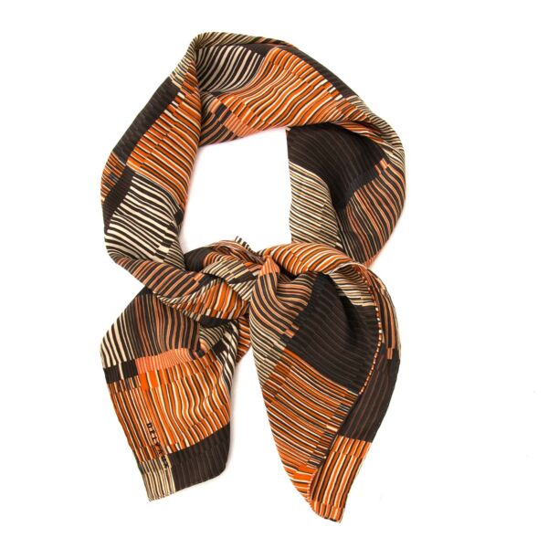 Delvaux Geometric Silk Scarf for sale online at Labellov