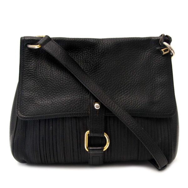 shop safe onine secondhand Delvaux Toile De Cuire Messenger Bag 