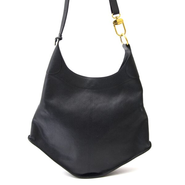 Delvaux Dark Blue Satan Shoulder Bag te koop