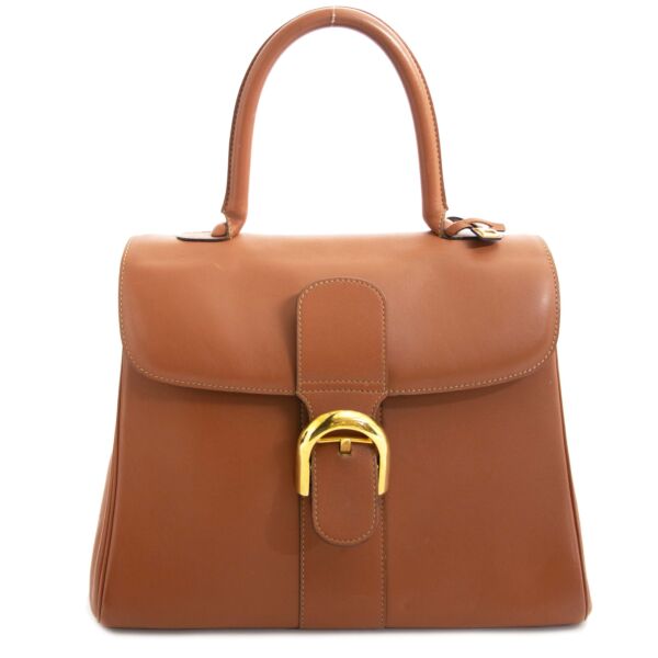 koop veilig online jou tweedehands Delvaux Cognac Brillant MM