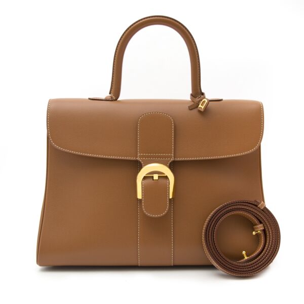 Delvaux Brillant MM Fauve + Strap for sale online at Labellov