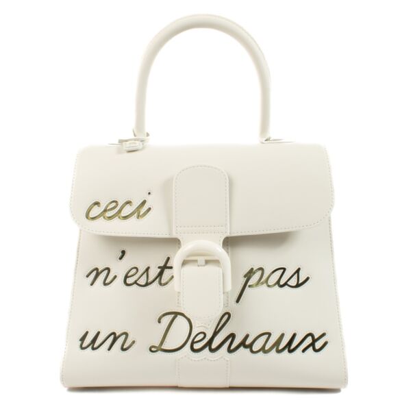 Second hand brand new Delvaux White Brillant L'Humour MM on www.labellov.com