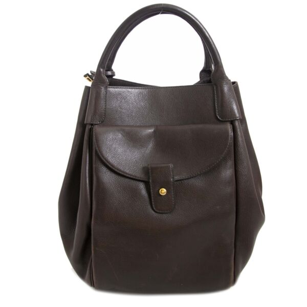 Delvaux Corail GM Brown Leather Bag now for sale at labellov vintage fashion webshop belgium