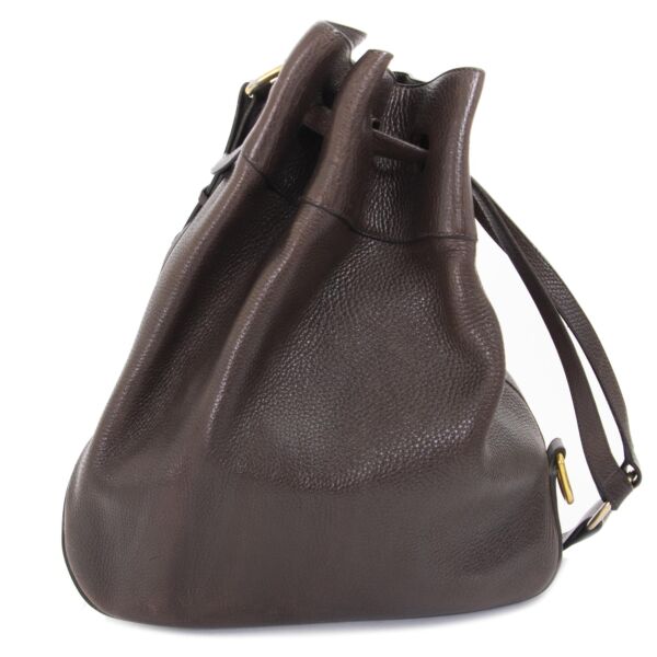 Delvaux Brown Leather Catogan Trotteur Bag now for sale at labellov vintage fashion webshop belgium