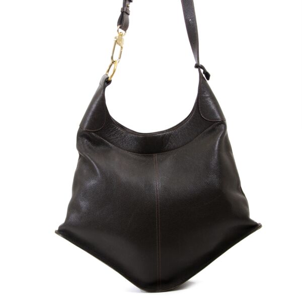 Delvaux Brown Satan Shoulder Bag 
