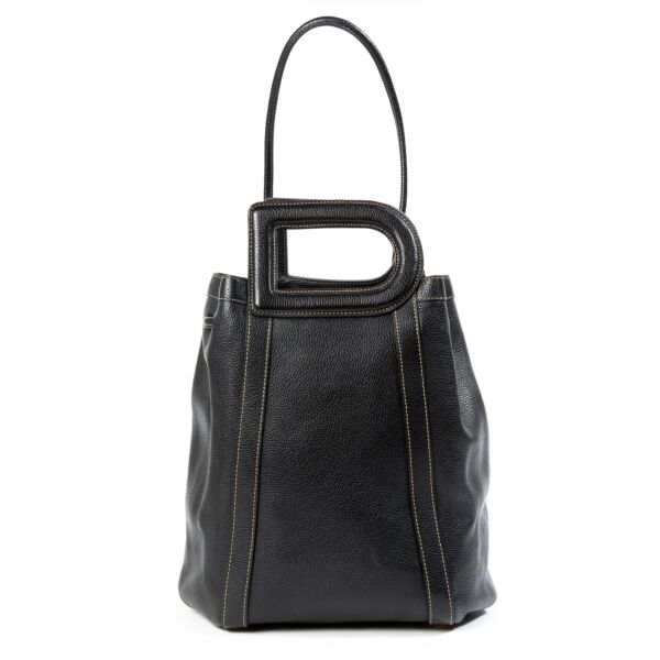 Delvaux D Top Handle Black Shoulder Bag