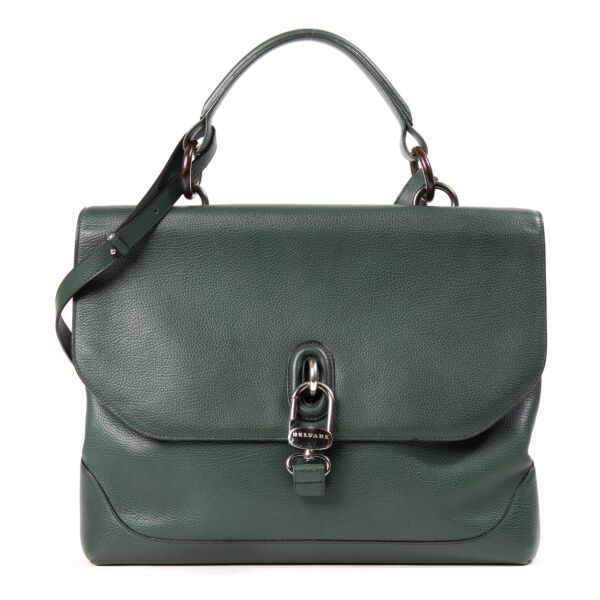 Delvaux Green Leather Briefcase
