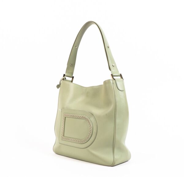 Delvaux Pistache Green D Louise Hobo Shoulder Bag