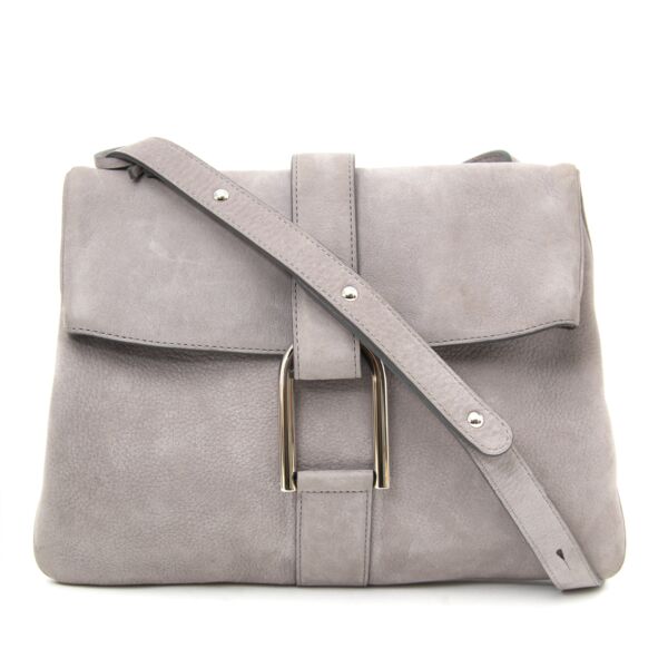 your luxury bags at the best price Delvaux Nubuck Grey Givry webshop and shop antwerp
