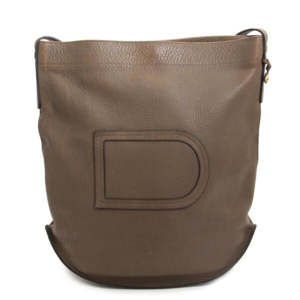 koop veilig online tegen de beste prijs Delvaux Taupe Le Pin Shoulder bag