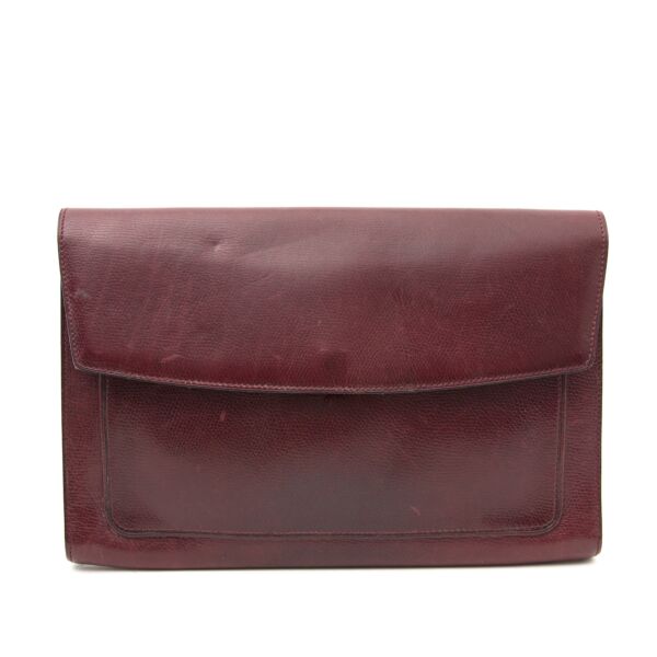 Acheter en ligne chez Labellov.com Delvaux Burgundy Clutch
