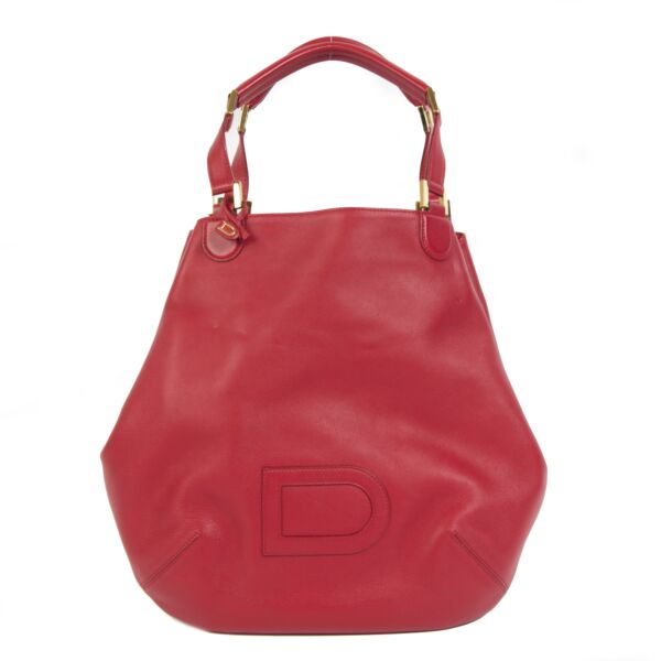 Delvaux 'Le Louise' Red Leather Shoulder Bag