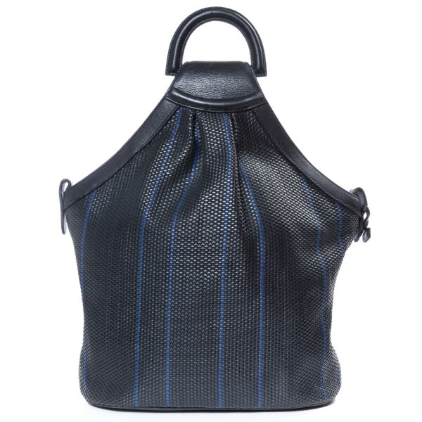 Delvaux Dark Blue Toile De Cuir Shoulderbag