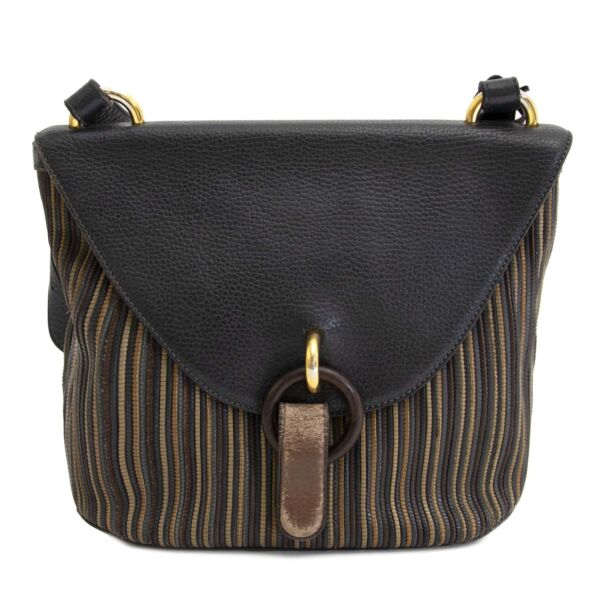 Delvaux Blue Toile De Cuir Crossbody Bag te koop bij Labellov tweedehands luxe