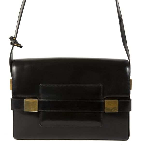 Authentieke tweedehands Delvaux Black Vintage Madame juiste prijs veilig online winkelen LabelLOV webshop luxe merken winkelen Antwerpen België mode fashion