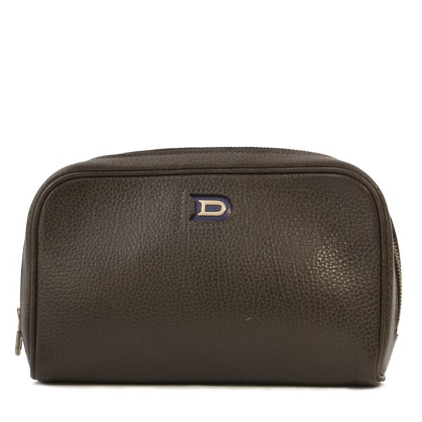 Delvaux Brown Leather Pouch for sale at Labellov second hand luxury