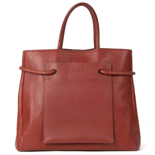 Authentieke Deux de Delvaux Brique Red Frégate Bag juiste prijs veilig online winkelen LabelLOV webshop luxe merken winkelen Antwerpen België mode fashion